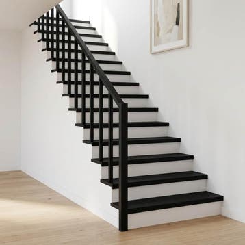 vidaXL Traplopers 2 st 120 x 30 x 2 cm Zwart Massief, Verzenden, Nieuw