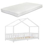 Kinderbed Treviolo met uitvalbeveiliging en matras 90x200 wi, Kinderen en Baby's, Kinderkamer | Bedden, Verzenden, Nieuw