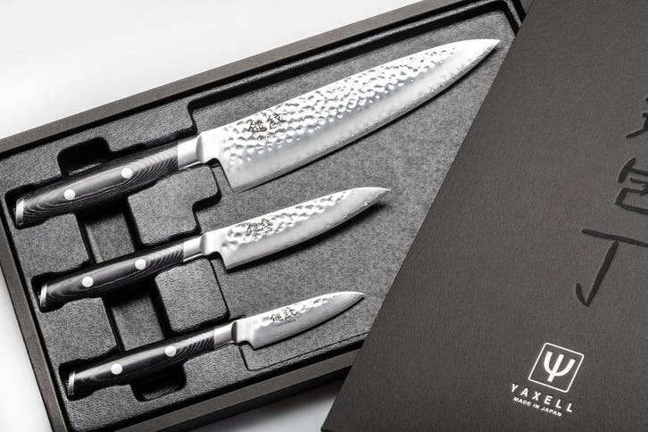 Yaxell Tsuchimon Messenset – 3-delig – Koksmes 20 cm, Un, Huis en Inrichting, Keuken | Bestek, Bestekset, Nieuw, Overige materialen