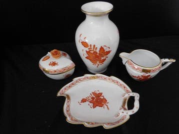 Herend - Herend - Dienblad (4) - Apponyi Orange - Porselein, Antiek en Kunst