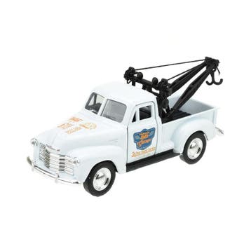 Modelauto Chevrolet oldtimer 1953 stepside tow truck wit 1.., Verzenden, Nieuw