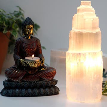 Seleniet Toren Lampen – Natuurlijke Energie en Rust in Huis, Verzenden, Natuurlijk materiaal, Met stekker, Overige stijlen