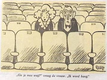 Een enge film op spotprent (lijst optie, Lithos), Verzenden