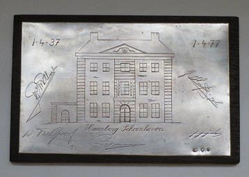 Decoratief ornament - Jubileumplaat Waarborg Schoonhoven