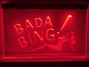 Bada Bing Badabing neon bord lamp LED  verlichting lichtbak, Verzamelen, Merken en Reclamevoorwerpen, Verzenden, Nieuw