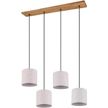 LED Hanglamp - Trion Elmo - E27 Fitting - 4-lichts -, Ophalen of Verzenden, Nieuw, Metaal, Overige fittingen