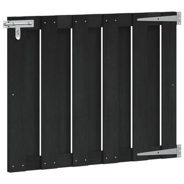 vidaXL Tuinpoort 100 x 80 cm WPC en Aluminium Zwart, Tuin en Terras, Tuinpoorten, Verzenden, Nieuw