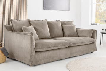 Sofa HEAVEN 200cm 3-zits vering kern afneembare hoes koord, Ophalen of Verzenden, Nieuw