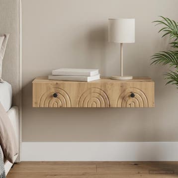 vidaXL Wandmontage Zijtafel 87,5 x 34,5 x 17 cm Bewerkt hout, Huis en Inrichting, Verzenden, Nieuw