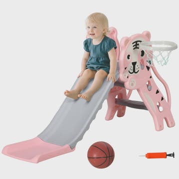 AIYAPLAY Kinder Glijbaan met Basketbalring - Tijger Thema -, Verzenden, Nieuw
