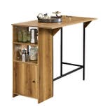 Industriële bartafel Vintage Houtlook + Uitklapbaar blad, Verzenden, Nieuw