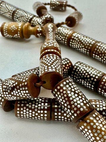 Rozenkrans - Hout, Zilver, 999 India Kuka - 2000-2010 - 7500, Antiek en Kunst