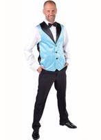 Gilet pailletten turquoise heren, Ophalen of Verzenden, Nieuw