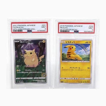 Pokémon - 2 Graded card - Pikachu 001; 032 Full art, Foil -, Nieuw
