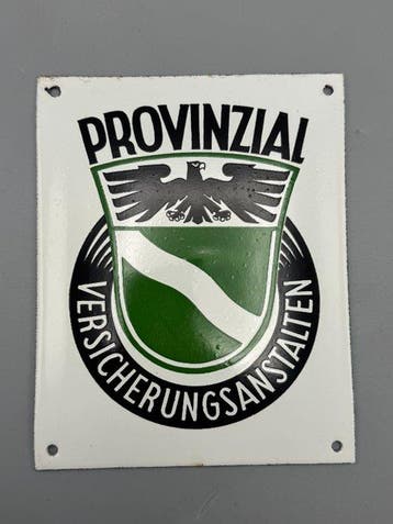 Original vintage enamel advertising sign of the German