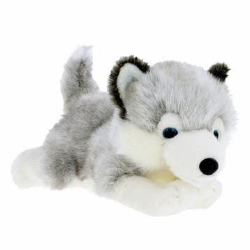 Husky puppy knuffel - pluche - grijs - 30 cm, Verzenden, Nieuw