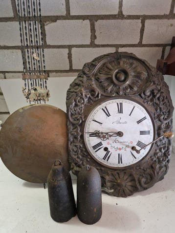 Comtoise klok - Antiek Hout, Brons, Messing - 1920-1930 -, Antiek en Kunst