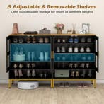 LIVSK Schoenenkast met Deuren - Verstelbare Planken - Royale, Huis en Inrichting, Kasten | Buffetkasten, Verzenden, Nieuw