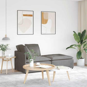 vidaXL Modulaire bank met voetenbank&kussens corduroy stof, Verzenden, Nieuw, Stof