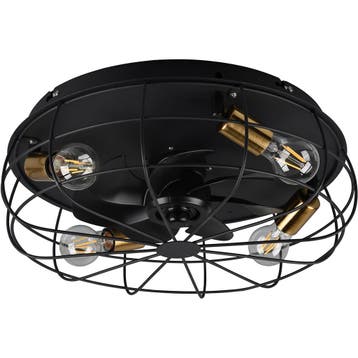 LED Plafondlamp met Ventilator - Plafondventilator - Trion, Ophalen of Verzenden, Nieuw, Metaal