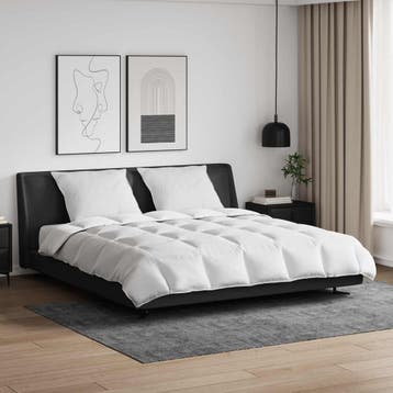 vidaXL Dekbed Set met kussen 3 st Wit Donsveertjes, Verzenden, Nieuw, Wit