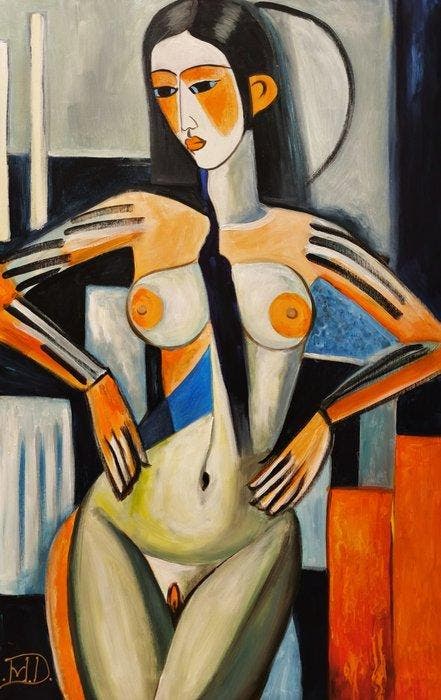 Denis Mihai - Sensual structure, Antiek en Kunst, Kunst | Schilderijen | Modern