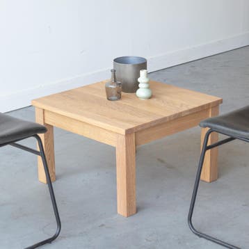BareMini eikenhouten salontafel licht hout, 50 tot 100 cm, Nieuw, Landelijk, Minder dan 50 cm