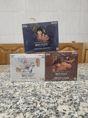 Bandai - 3 Booster box - One Piece, Nieuw