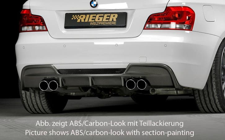 Rieger diffuser | 1er E82, E88 (182 / 1C): 10.07- - Coupé, C, Auto-onderdelen, Carrosserie en Plaatwerk, Nieuw, BMW, Verzenden