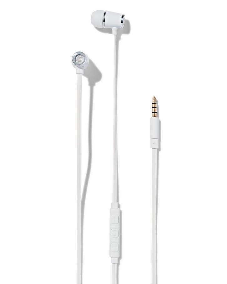 HEMA Oortelefoon in-ear premium wit, Computers en Software, Overige Computers en Software, Nieuw, Verzenden