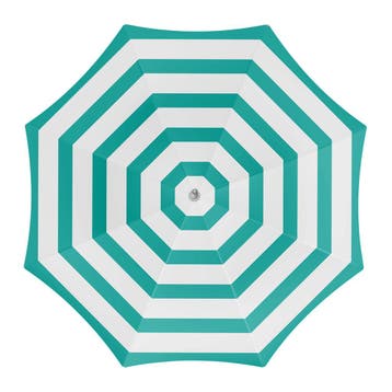 Strandparasol green stripes 180 cm, Verzenden, Nieuw
