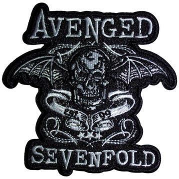 Avenged Sevenfold Deathbat Banner Cut Out Patch off. merch., Ophalen of Verzenden, Nieuw, Kleding
