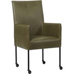 Leren eetkamerstoel Spark - Granada Moss (olijf/groen) -, Huis en Inrichting, Stoelen, Overige kleuren, Nieuw, Ophalen of Verzenden