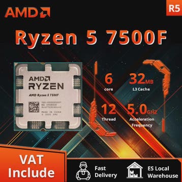 AMD Ryzen 5 7500F Processor: 6 Cores, 12 Threads, 5.0GHz, AM, Verzenden, Nieuw
