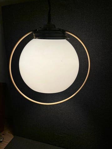 Lamp - Opaline glas - Saturnuslamp, Antiek en Kunst