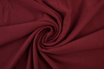 French Terry – Bordeaux rood, 120 cm of meer, Ophalen of Verzenden, Katoen, Rood