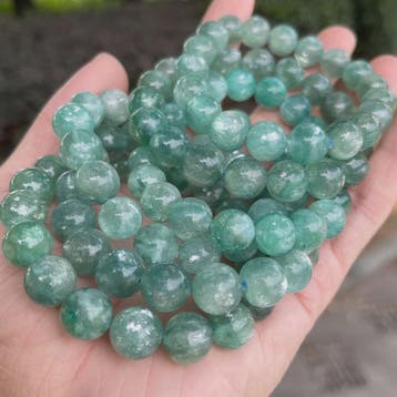 Natuurlijke Blauwe Chloriet Kralen Armband - Handgemaakt & E, Sieraden, Tassen en Uiterlijk, Edelstenen, Verzenden, Nieuw