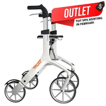 TrustCare lets fly rollator - Wit - outlet, Ophalen of Verzenden, Nieuw