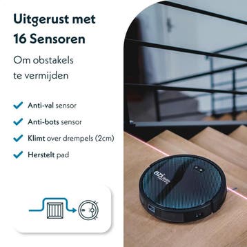 Eziclean Aqua-Connect x550 Robotstofzuiger Met Dweilfunctie, Ophalen of Verzenden, Zo goed als nieuw