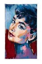 Audrey Hepburn - Een portret op gobelintapijt - 1,20 x 0,70