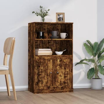 vidaXL buffetkast 60x35,5x103,5 cm bewerkt hout gerookt, Huis en Inrichting, Minder dan 50 cm, Verzenden, 100 tot 150 cm, Nieuw