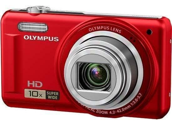 Olympus VR-310 Digitale Compact Camera - Rood (In doos), Audio, Tv en Foto, Fotocamera's Digitaal, Zo goed als nieuw, Verzenden