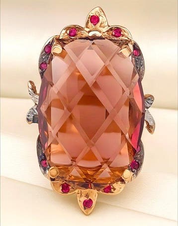 Zonder minimumprijs - Ring - 9 kt. Roségoud, Zilver, Nieuw