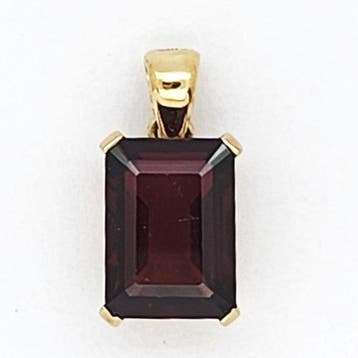 Kruishanger - 18 karaat Geel goud - 1.30ct. tw. Granaat