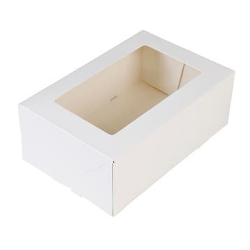 Taartdoos met venster 24x16x9cm. Wit 50st, Verzenden, Nieuw