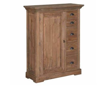 Tower Living Bologna Spekkast 100x40x128 cm - Naturel, Huis en Inrichting, Kasten | Wandmeubels, Ophalen of Verzenden, Nieuw