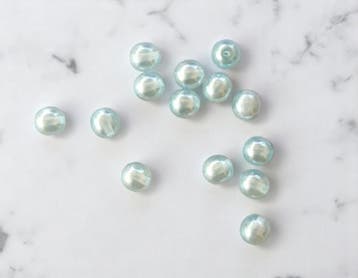 30 x Transparante DQ Glasparel – 6 mm – Kleur Soft Blue, Ophalen of Verzenden, Nieuw, Kraal