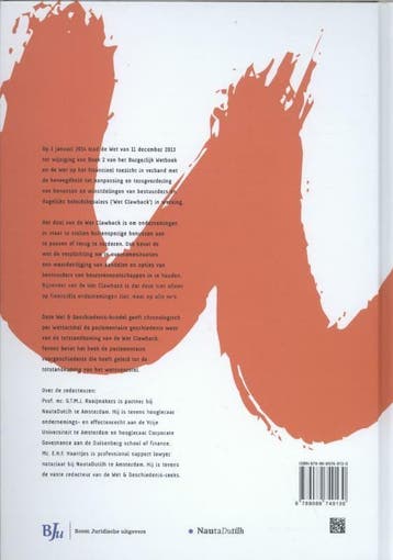 Wet Clawback / Wet & Geschiedenis 9789089749130, Boeken, Verzenden, Zo goed als nieuw