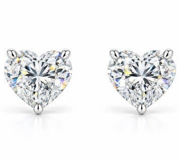 Oorstekers - 14 karaat Witgoud - 0.82ct. tw. Diamant