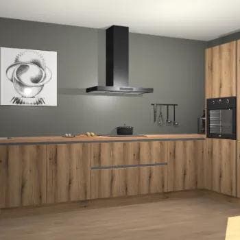 Goud Eiken greeploze keuken Khao Lak 73093, Verzenden, Nieuw